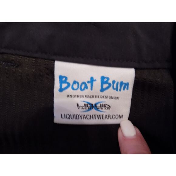 Liquid Yacht Wear Boat Bum bermuda golf shorts navy blue uniform shorts size 32 - Picture 9 of 9